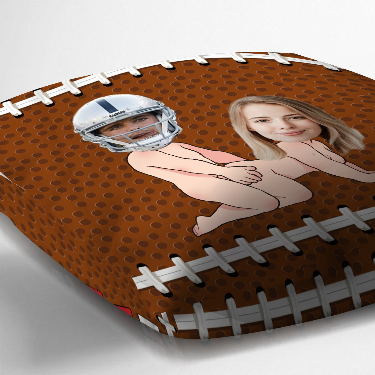 Eat Sleep Football You Repeat - Personalized Football Throw Pillow
