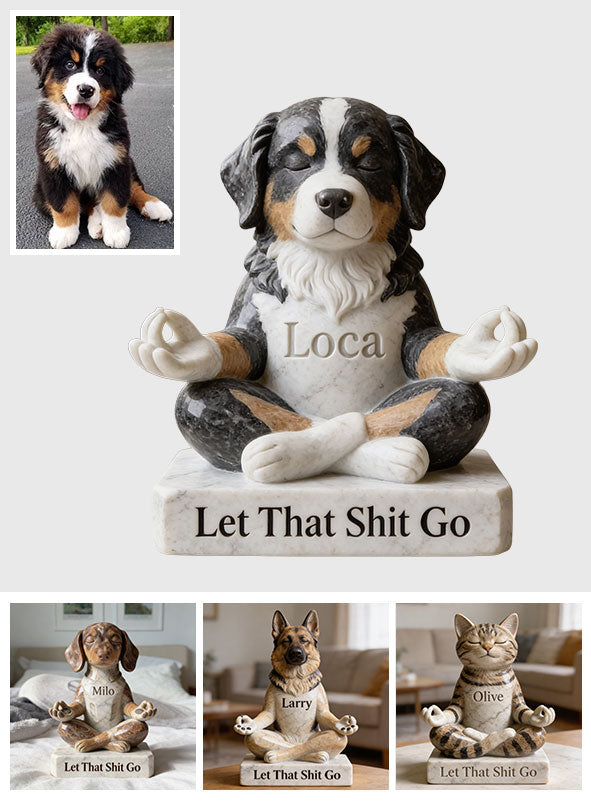 Let That Sht Go - Personalized Dog Custom Shaped Acrylic Plaque