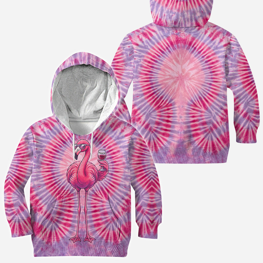 Chill Flamingo Tie Dye Shirt - Personalized Flamingo All Over Shirt