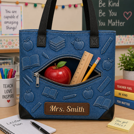Love Being A Teacher - Personalized Teacher Tote Bag
