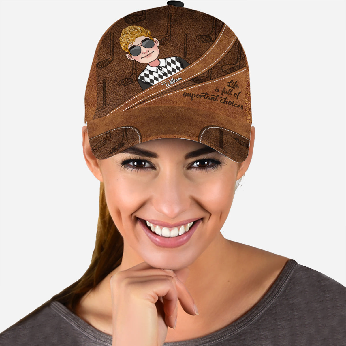 Life Is Full Of Important Choices - Personalized Golf Classic Cap