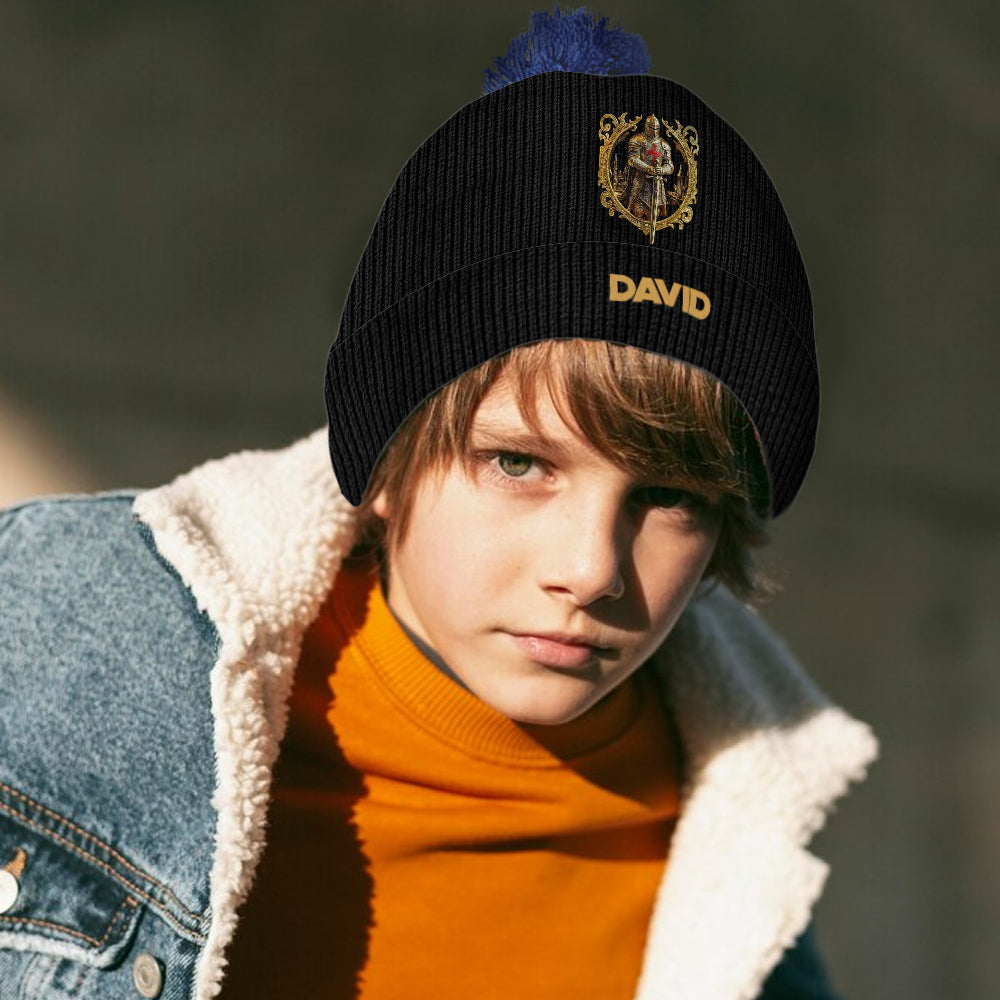 Knight Of God - Personalized Christian Beanie Hat