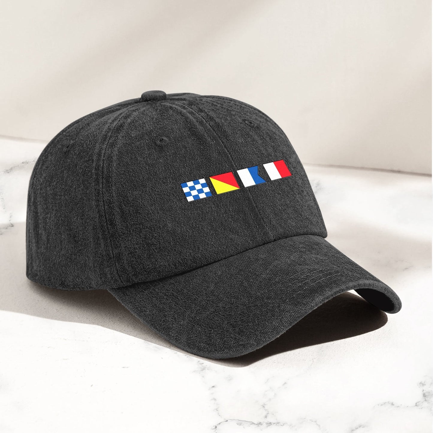 Personalized Wide Brim Sun Hat with Nautical Flag Patch for Beach & Travel - Unique Gift for Outdoor Lovers