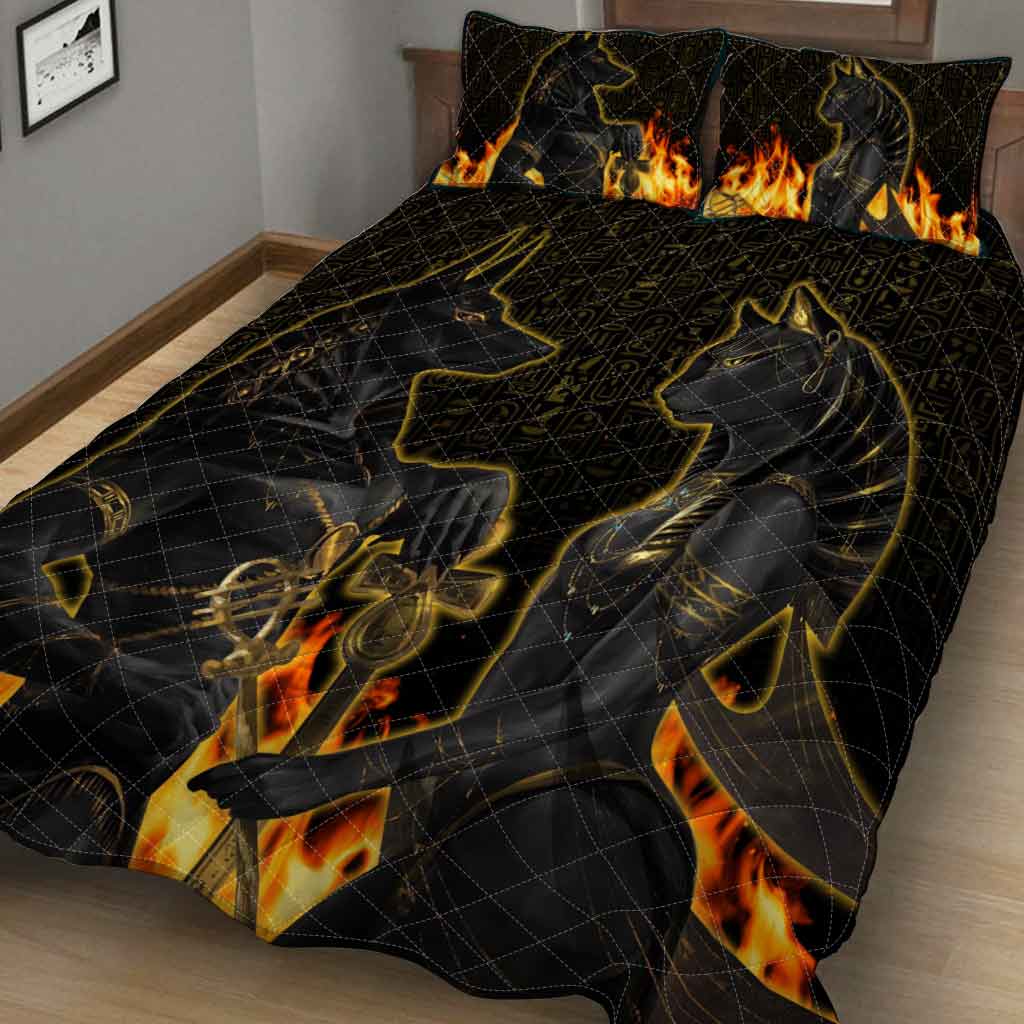 Anubis & Bastet - African American Quilt Set 1121