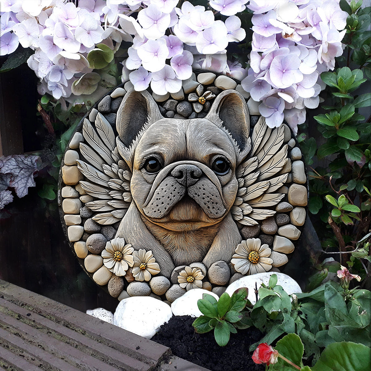 Forever In Our Heart - Personalized Dog Round Shaped Stone