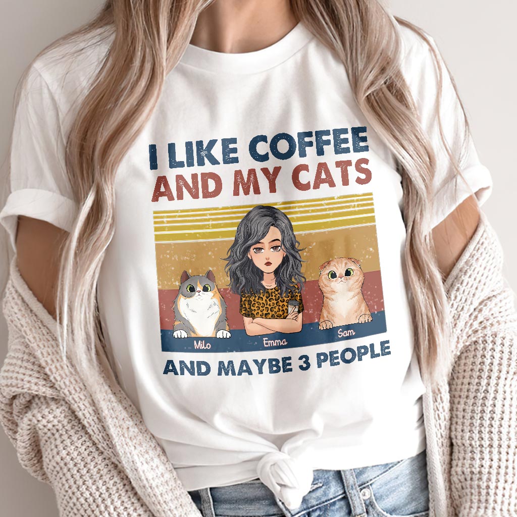 I Like Coffee And My Dog - Dog gift for cat lover - Personalized T-shirt And Hoodie