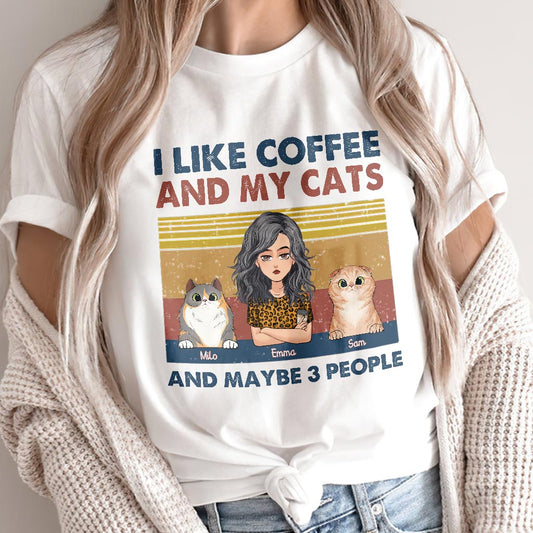 I Like Coffee And My Dog - Dog gift for cat lover - Personalized T-shirt And Hoodie