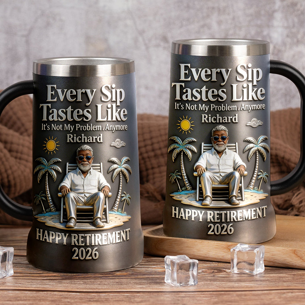 Happy Retirement - Personalized Retired Beer Stein