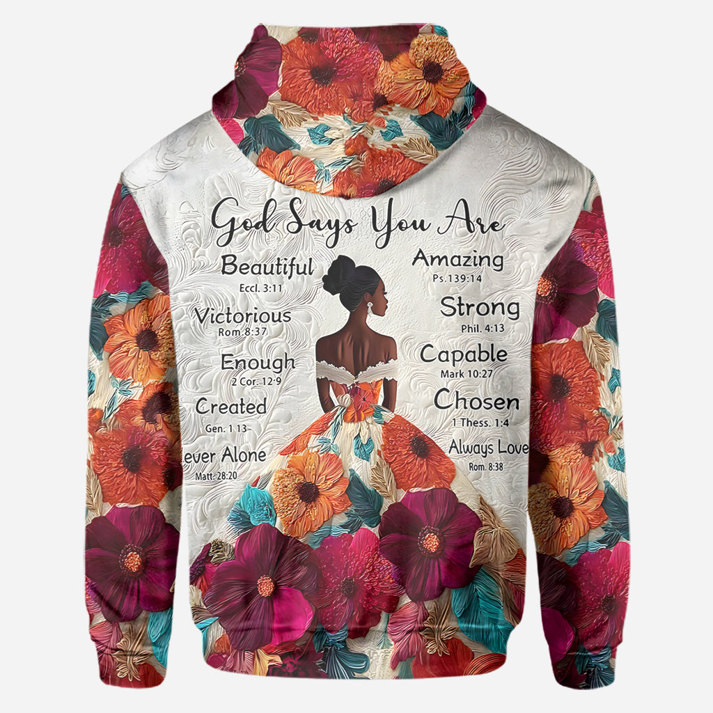 God Says You Are - Personalized African American All Over Shirt