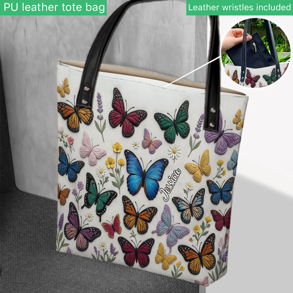 Love Butterflies - Personalized Butterfly Tote Bag