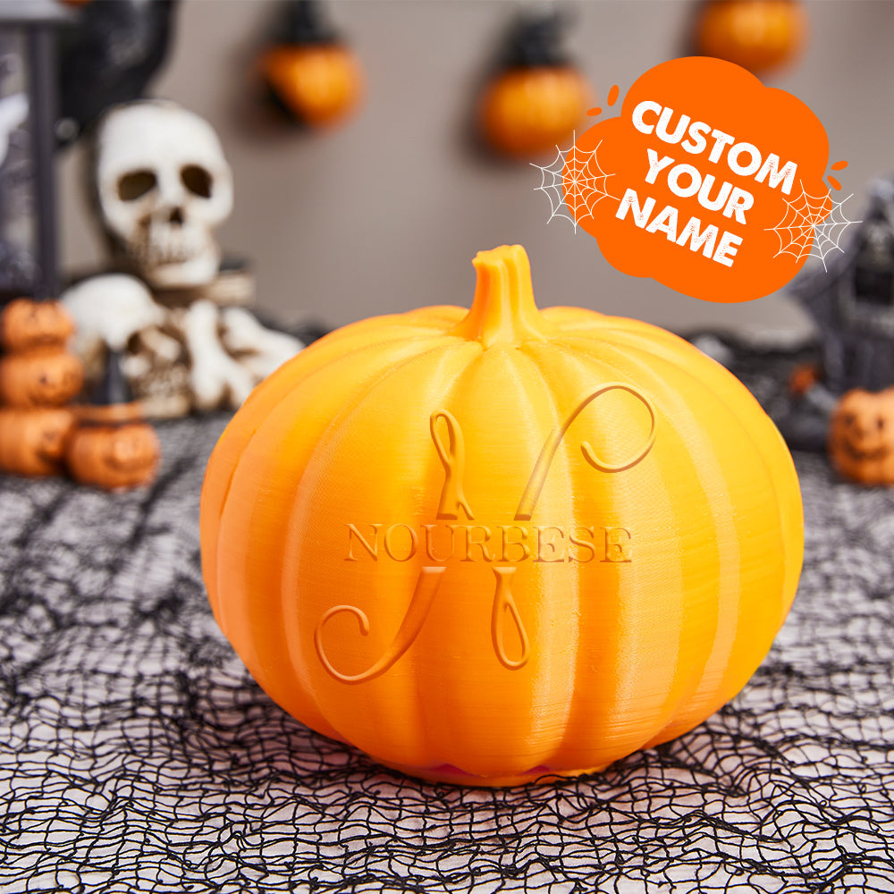 Any Name Pumpkin - Personalized Halloween Photo Crystal Plaque