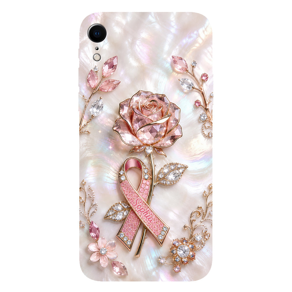 Faith Hope Love - Personalized Breast Cancer Awareness Full Print Phone Case & Phone Grip