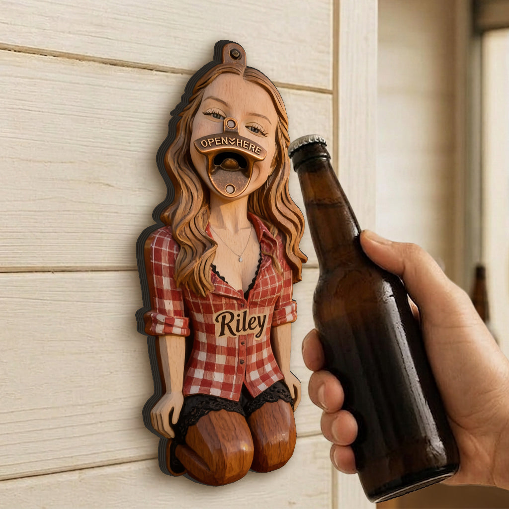Insert Here - Personalized Spicy Couple Wall Bottle Opener