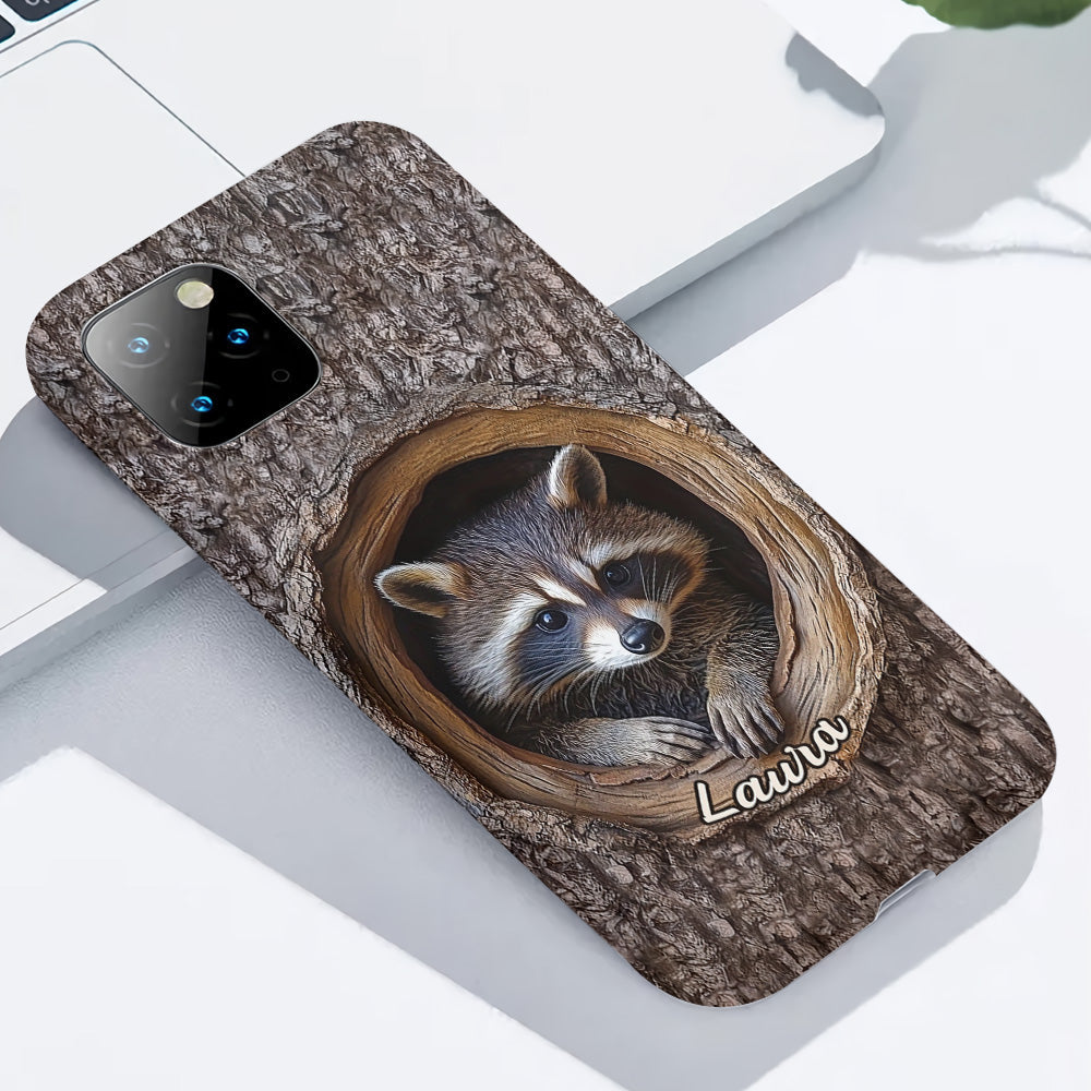 Adorable Raccoon - Personalized Raccoon Full Print Phone Case