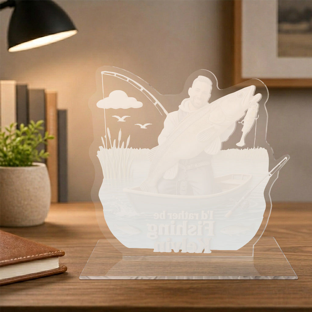 Fishing Is My Therapy - Personalized Fishing 2-Layer Acrylic Freestanding