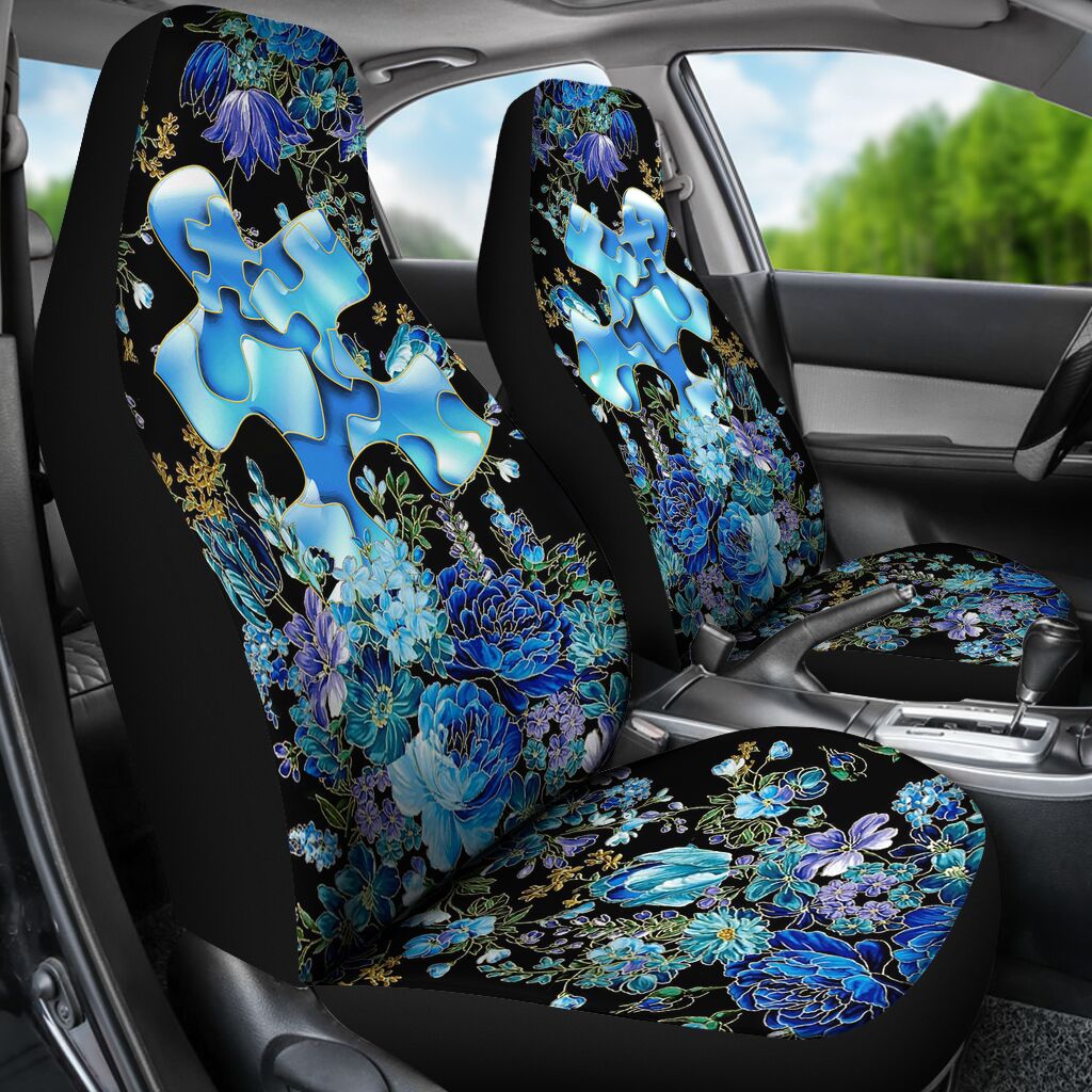 Blue Autism Piece Autism Awareness Seat Covers 0622
