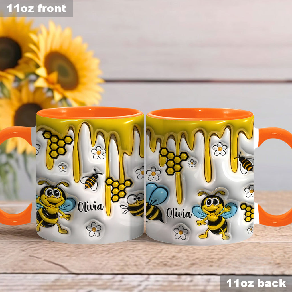 Cute Bees - Personalized Bee Accent Mug