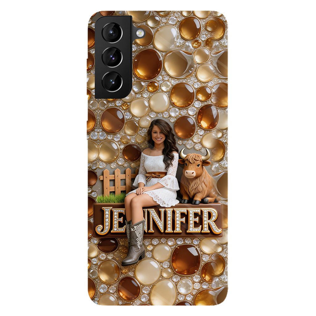Just A Girl Who Loves Highland Cows - Personalized Highland Cow Full Print Phone Case
