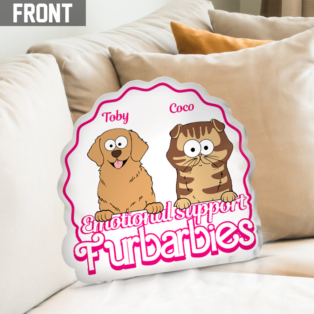 Emotional Support - Gift for dog lovers, cat lover - Personalized Shaped Pillow