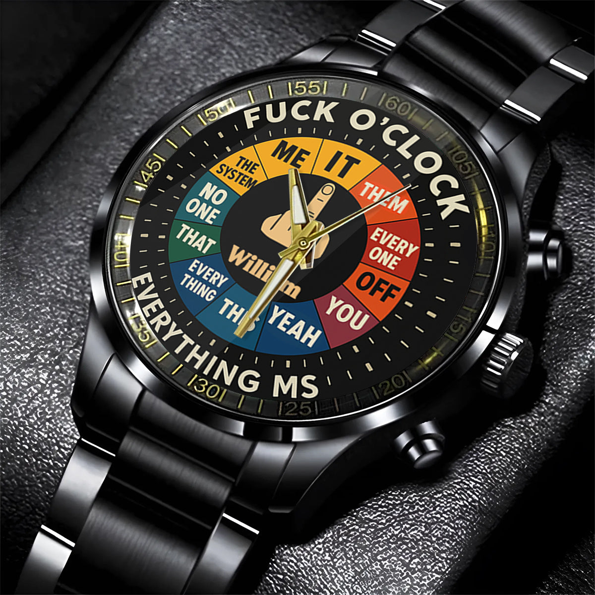 F*ck O'Clock Watch, Funny Gift For Him, Friends - Personalized Sarcasm Hand Watch
