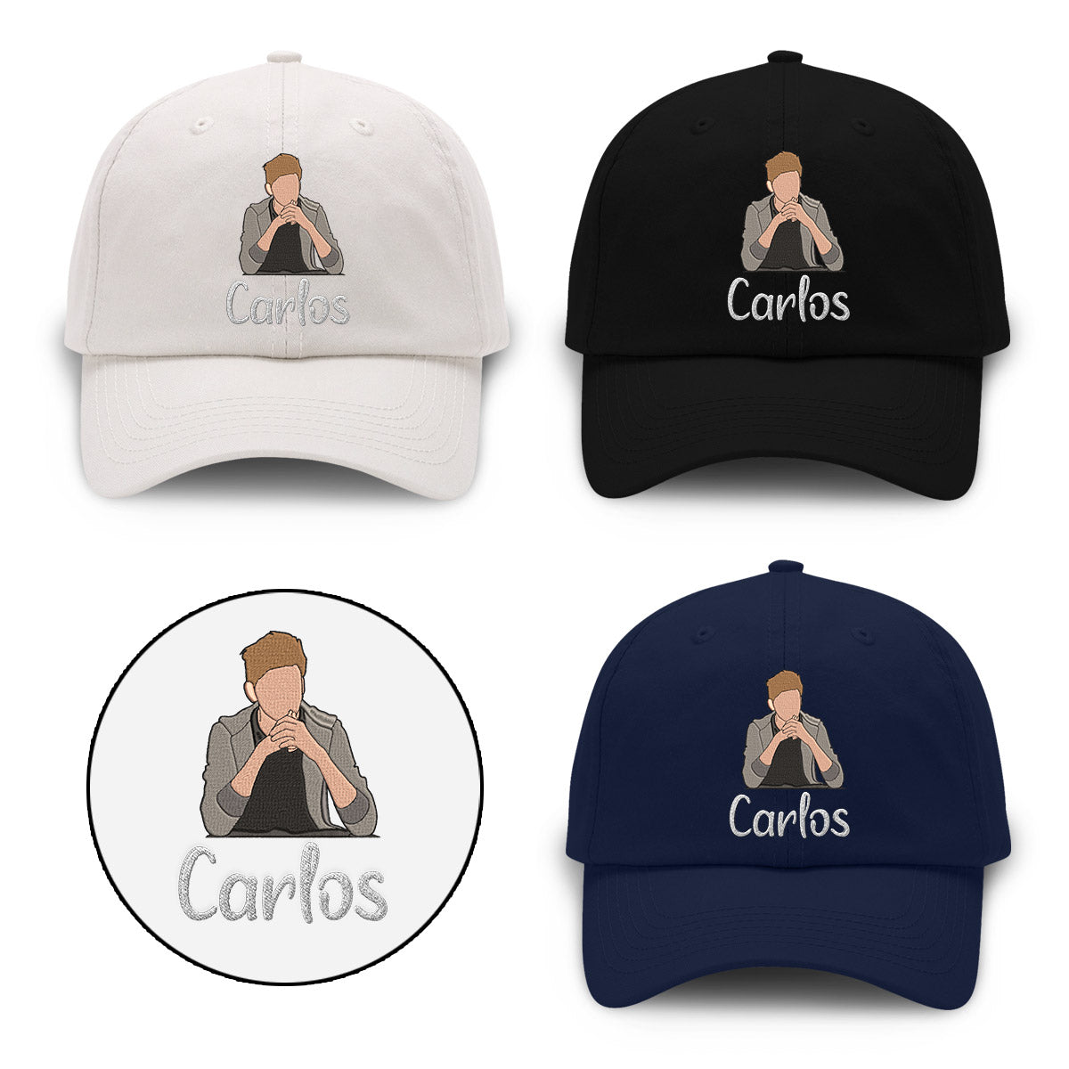 Custom 2D Photo - Personalized Uncle Embroidered Classic Cap