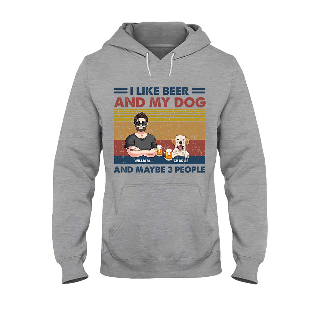 I Like Beer And My Dogs - Personalized Dog T-shirt And Hoodie