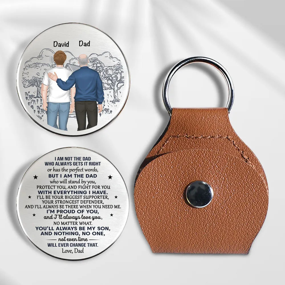 Pocket Hug Personalized Gift from Dad to Son, Proud of You Message, Everyday Carry Love Token Keepsake