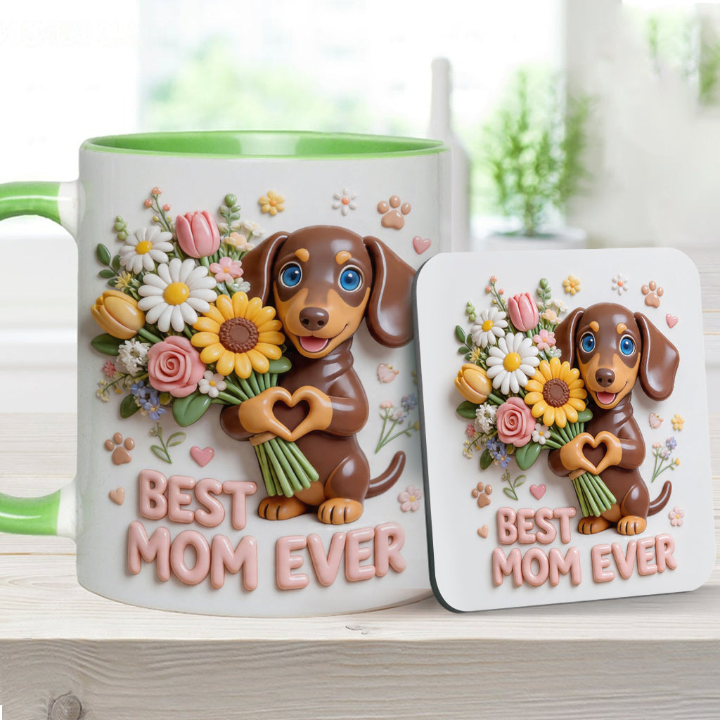 Custom Any Photo - Personalized Dog Accent Mug & Coaster