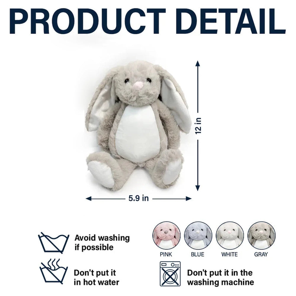 Personalized Plush Bunny with Positive Affirmations, Sweet Nursery Keepsake, Unique Gift for Kids