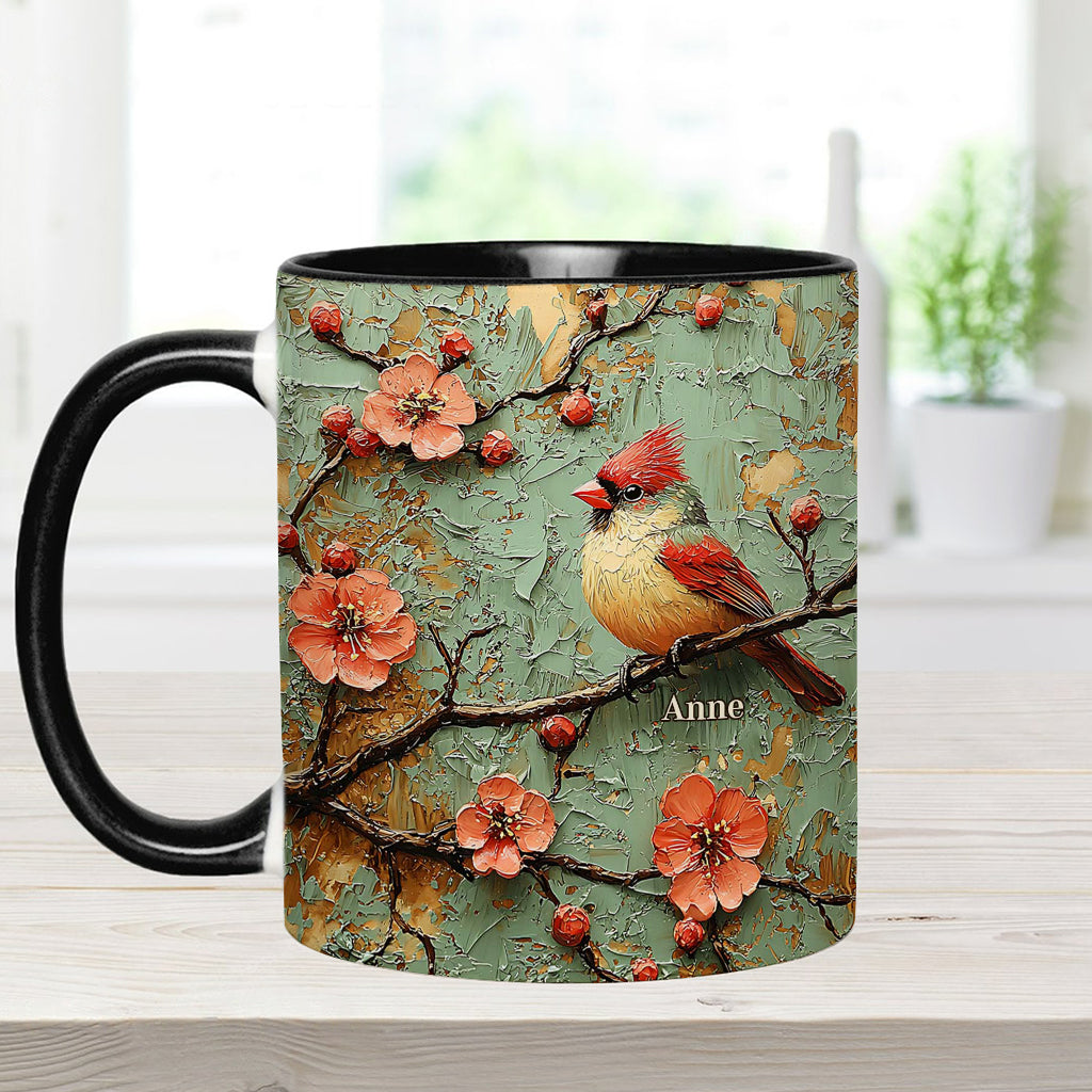 Beautiful Cardinals - Personalized Accent Mug