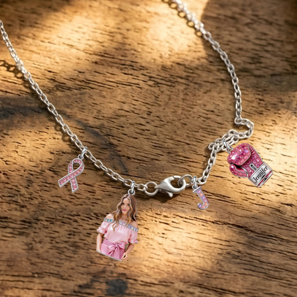 Breast Cancer Survivor - Personalized Breast Cancer Awareness Metal Necklaces With Pendants