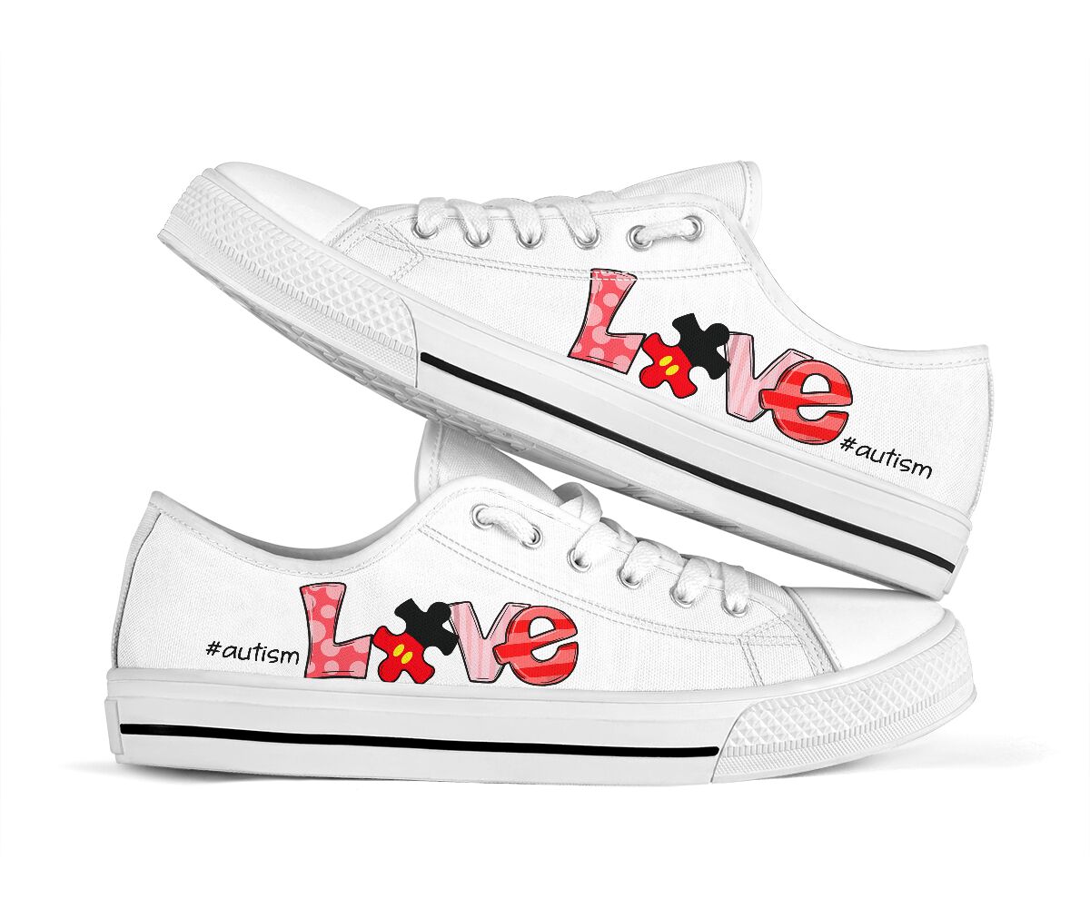 Love Autism Autism Awareness Low Top Shoes 0622