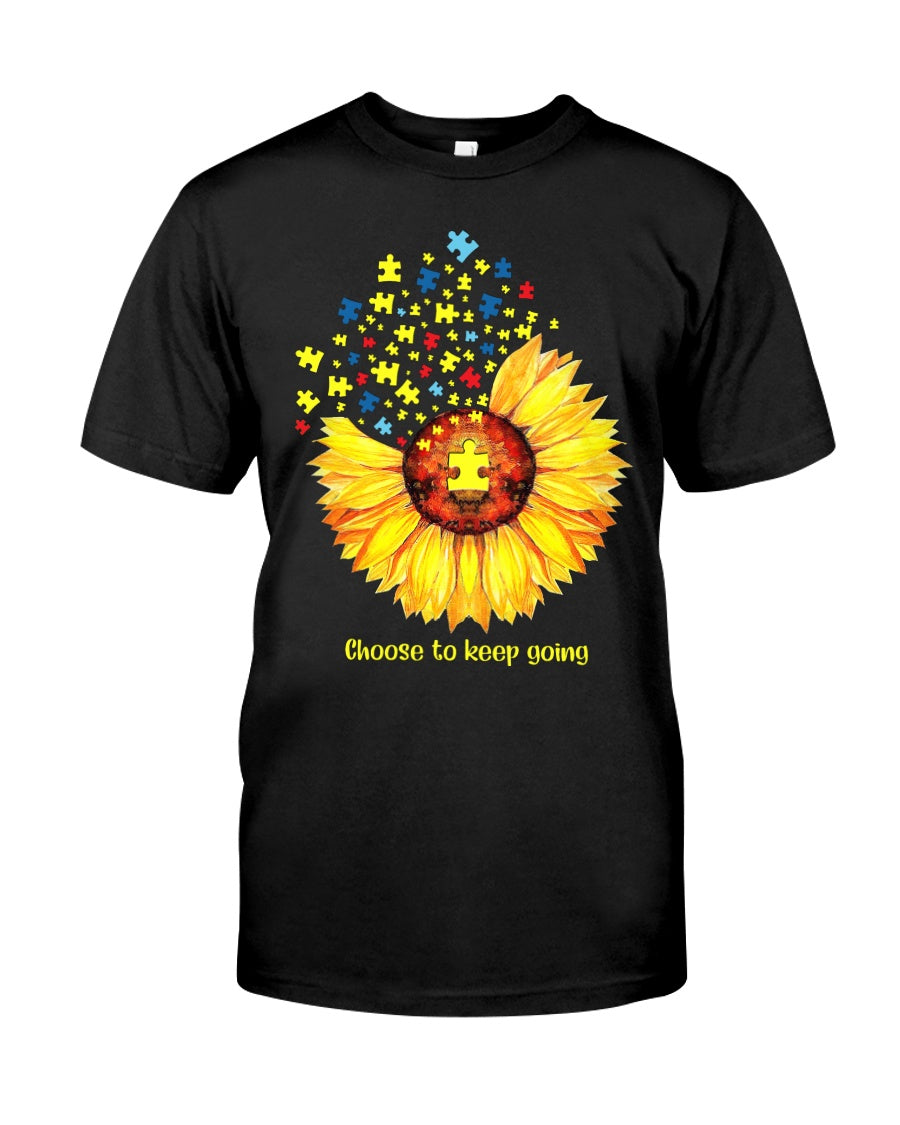 Autism Choose To Keep Going - Autism Awareness T-shirt and Hoodie 0921