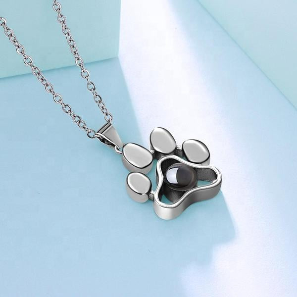 Pet's Paw - Personalized Dog Paw Photo Projection Necklace