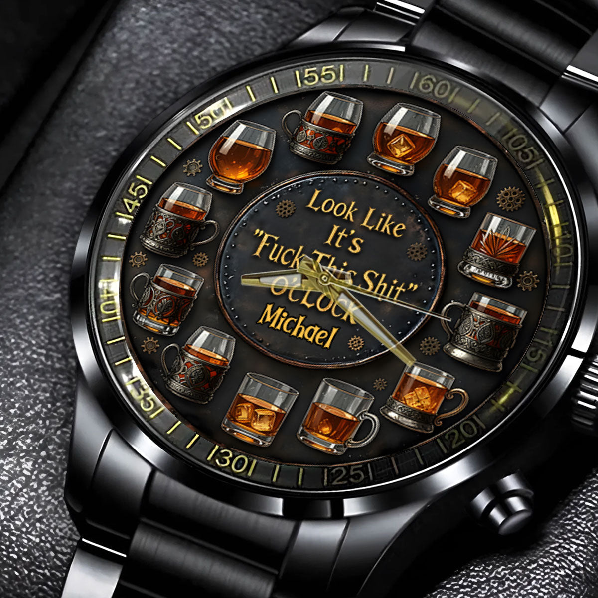 It's "F*ck This Shit" O'clock - Personalized Whisky Hand Watch