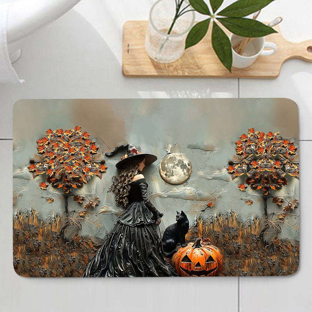 Beautiful Witch Witch Bathroom Curtain & Mats Set