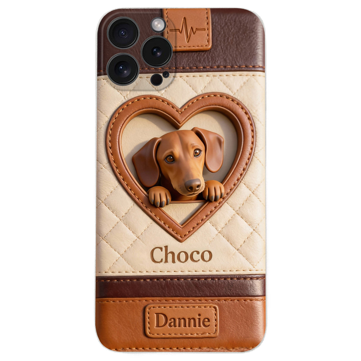 Custom From Any Photo - Personalized Dog Leather Phone Case