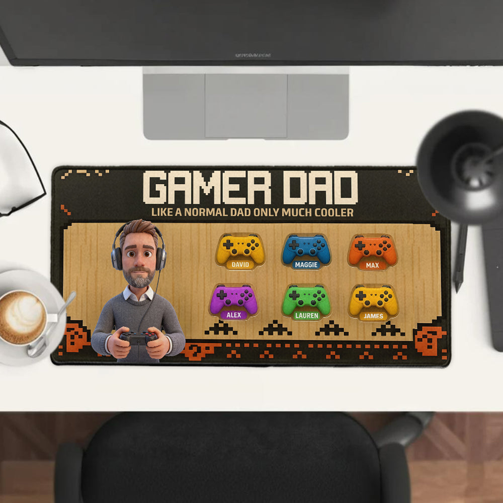 Gamer Dad - Personalized Video Game Mouse Pad