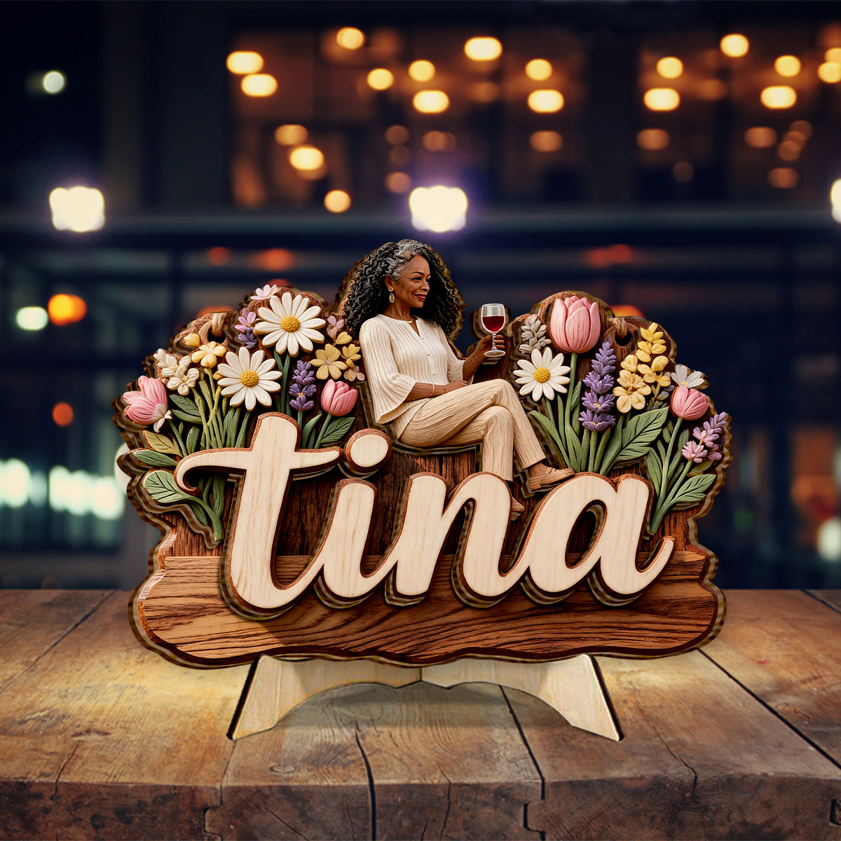 Custom Any Name My Beautiful Garden - Personalized Gardening 2 Layered Wood Sign / Wood Plaque