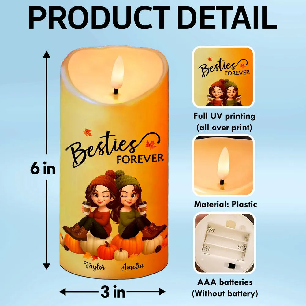 Custom Flameless LED Candle with Personalized Design