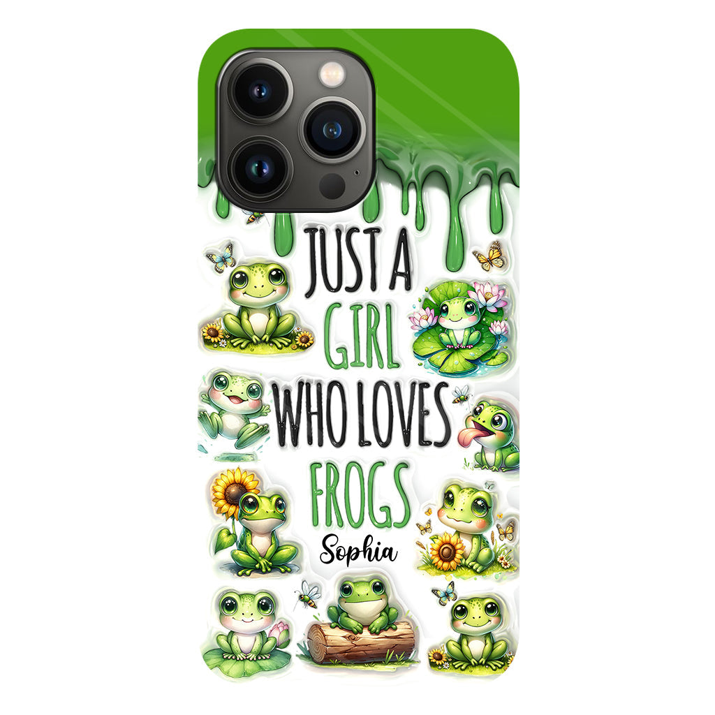 Just A Girl Who Loves Frogs - Personalized Frog Full Print Phone Case