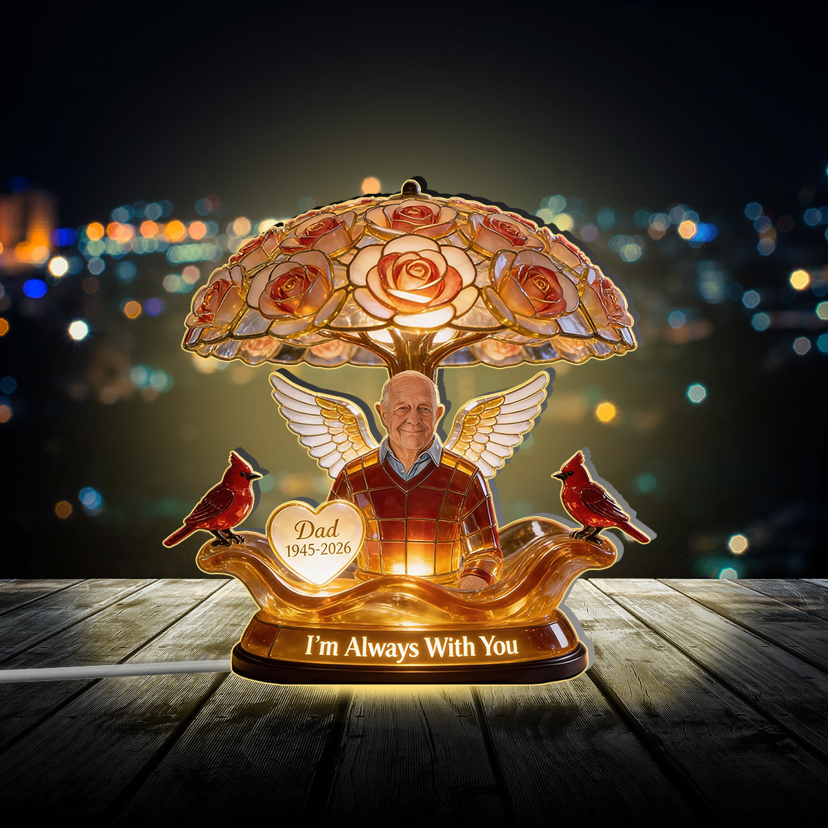 Custom Any Photo Light This When You Miss Me - Personalized Memorial Acrylic LED Night Light