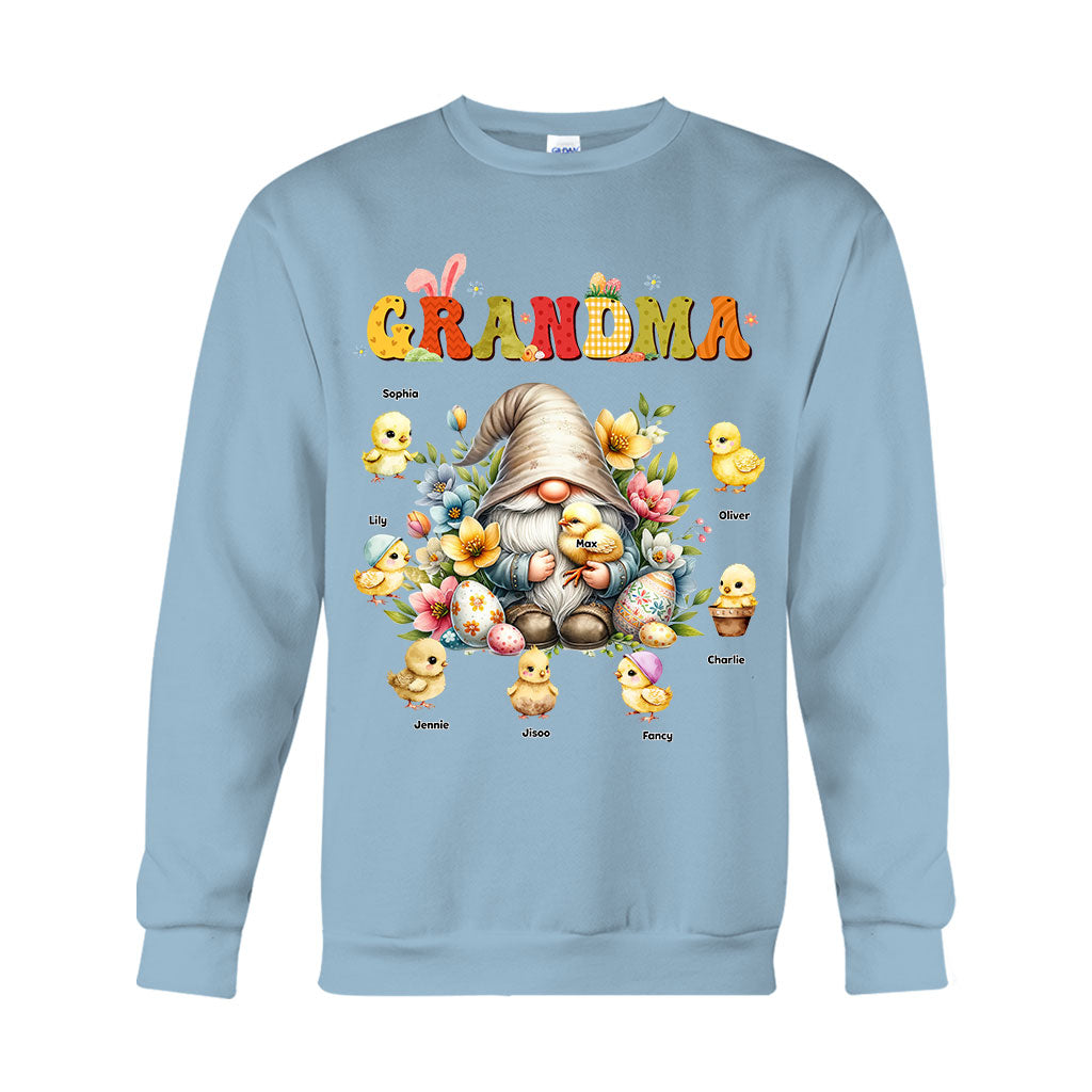 Gift For Grandma Easter Gnome - Personalized Grandma T-shirt And Hoodie