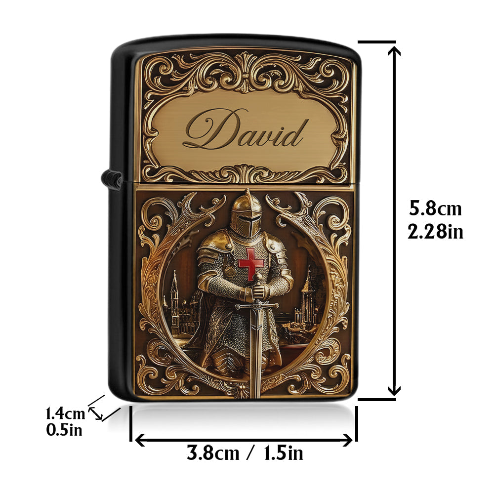 Knight Of God - Personalized Christian Lighter