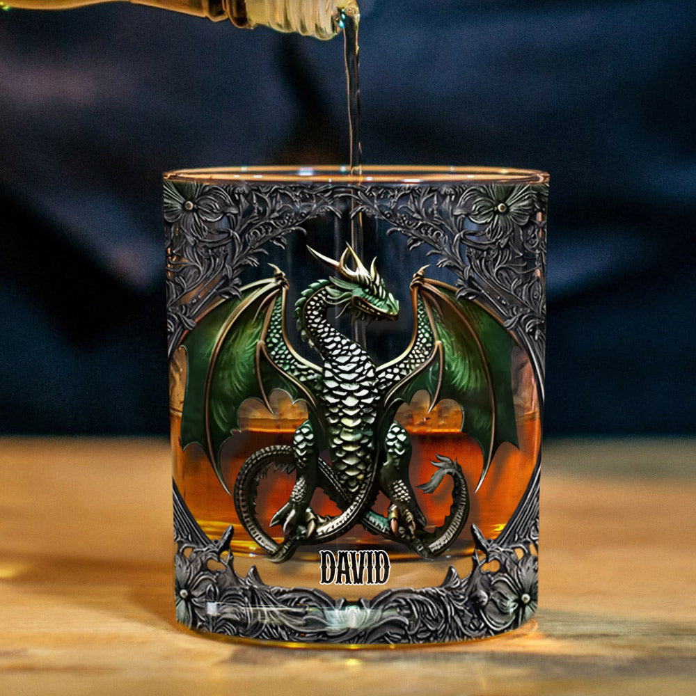 Biker Whiskey - Personalized Dragon Whiskey Glass