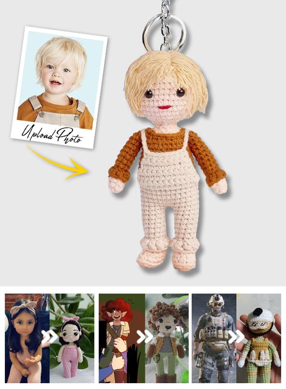 Crochet Doll From Photo - Personalized Crochet Doll Keychain