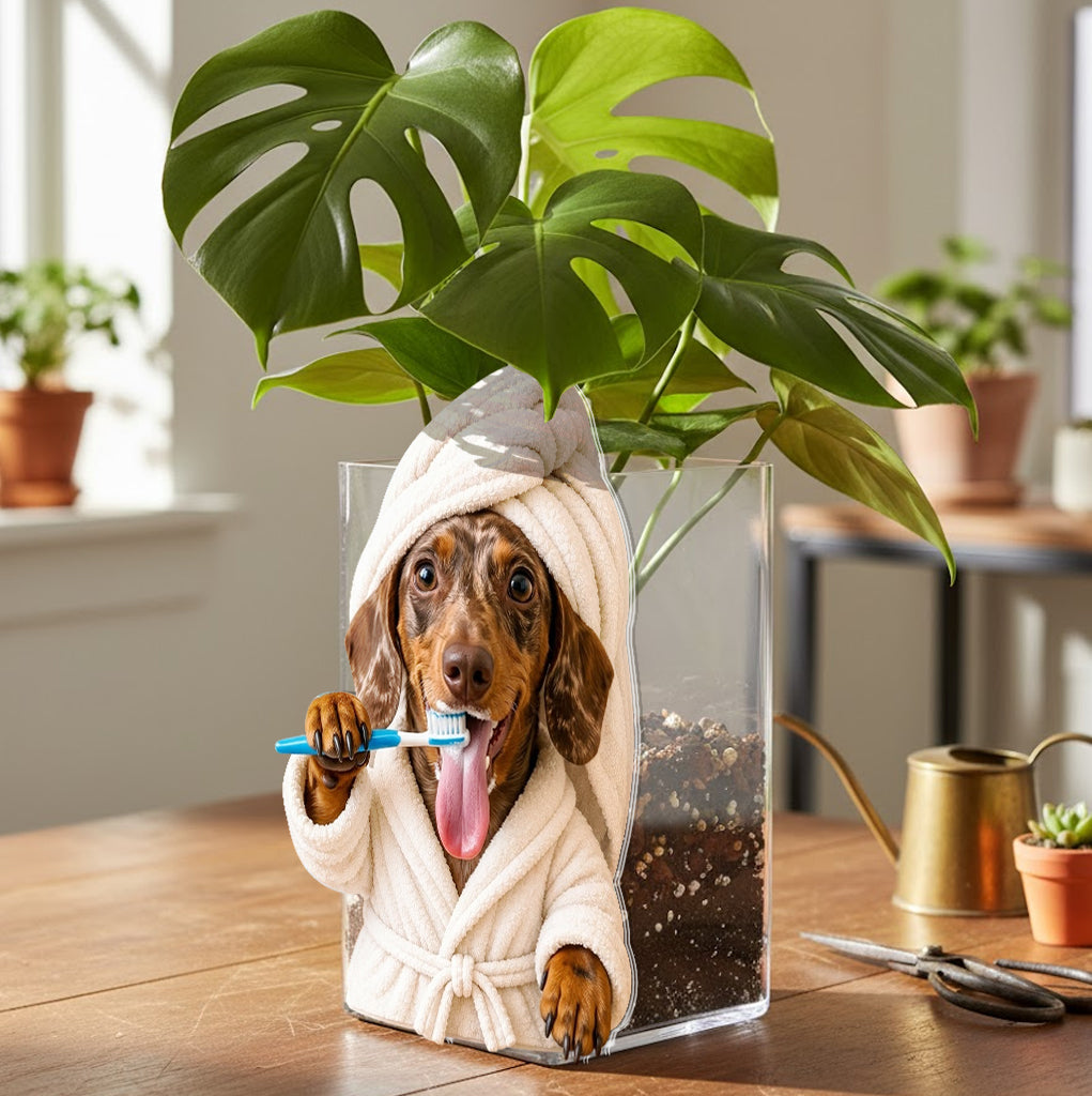 Cute Pet, Pet Lovers Gift - Personalized Dog Acrylic Pot