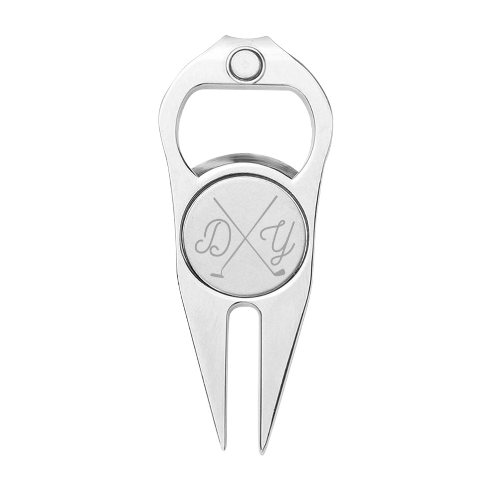 Golfing Partner For Life Bottle Opener - Golf gift for dad, him, boyfriend, husband, grandpa - Personalized Golf Fork Ball Marker