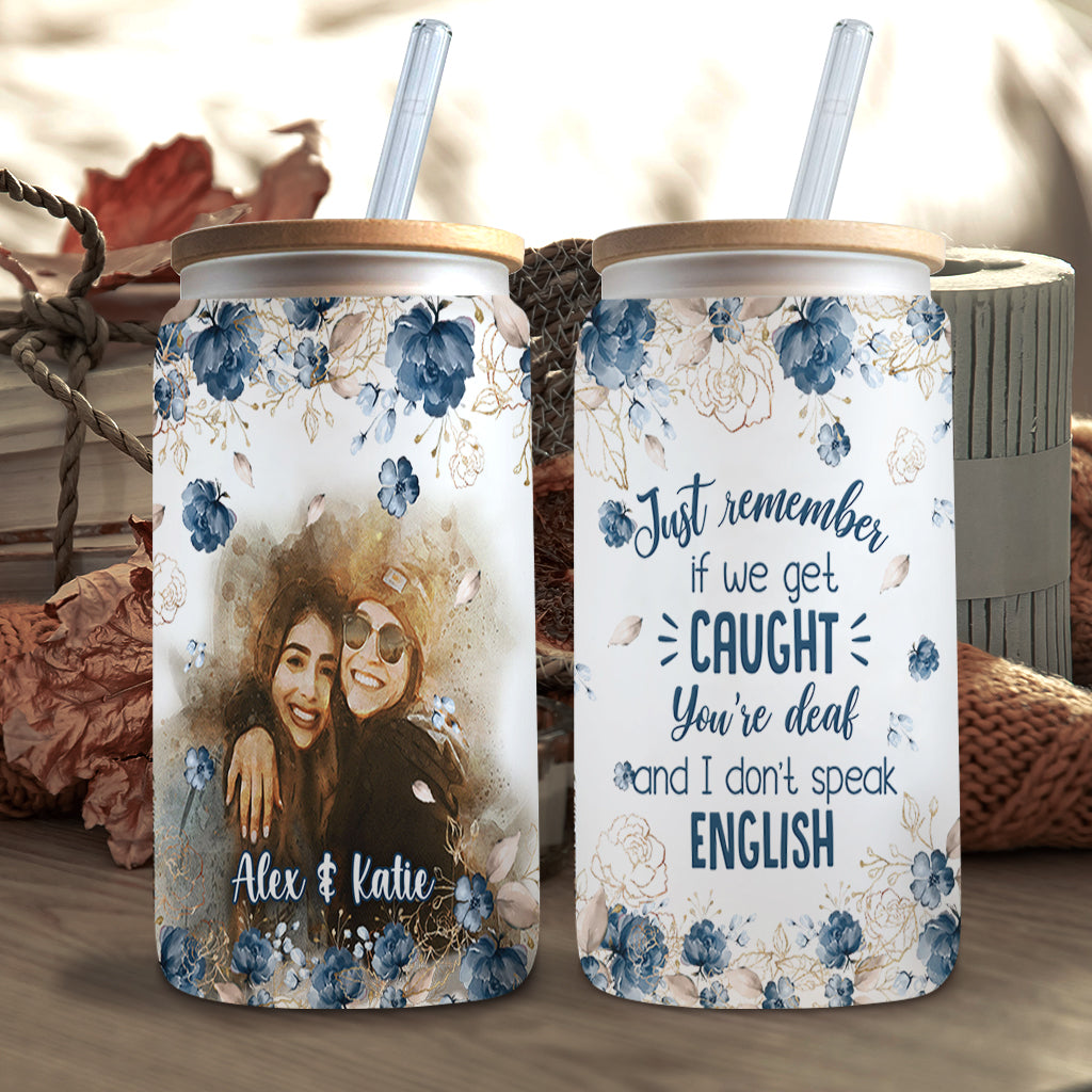 Apparently We’re Trouble - Personalized Bestie Can Glass
