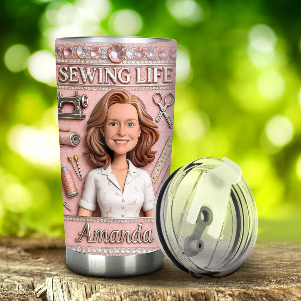 Custom Any Photo - Personalized Sewing Tumbler